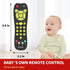 Baby Remote Control Toy, Realistic Toddler TV Remote with Light & Sound, Educational Musical Gift for 6M+ (Black)