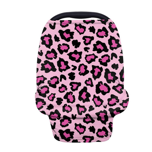 Binienty Multi Use Baby Nursing Cover, High Chair/Shopping Cart/Stroller Cover, Pink Leopard Cheetah