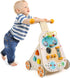 Wooden Baby Walker, Adjustable Speed Push and Pull Learning Activity Walker, Toddler Activity Center Toys