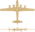 Tim Mee Toy TimMee WW2 B-29 Superfortress Bomber Plane - Tan Plastic Army Men Aircraft