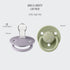 2-Pack, Dummy (0-36 BIBS De Lux Liberty Soother BPA Free Pacifier, Round Nipple. Silicone, Made in Denmark, OneSize