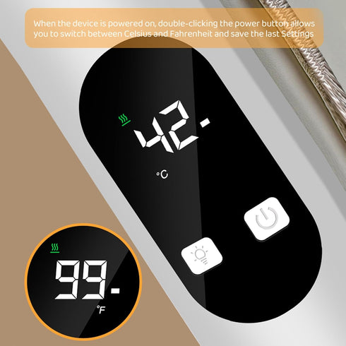 Nurnesy 5200mAh Portable Baby Bottle Warmer Fast Heating & Precise Temperature Control, USB Rechargeable Ideal for Home