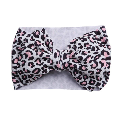 KIDOCHEESE Big Bows Baby Girl Headbands with Oversized Bows, Elastics Nylon Hairbands for Newborns, Infants, Toddlers,