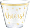 Stunning New Year "Cheers" Gold Printed Tumblers - 9 oz. (30 Pack) for Celebrations & Toasts