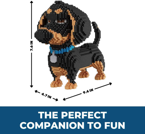 XinLiangDian 3D 2100 Set,Animals 14+Boys Dachshund Dog Puzzle PCS Building Blocks Gifts Compatible with Mini Legos