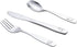 Exzact Kids Flatware 6 Pieces Stainless Steel Silverware, 2 Forks, 2 Knives, 2 Spoons, Toddler Utensils, Dishwasher Safe