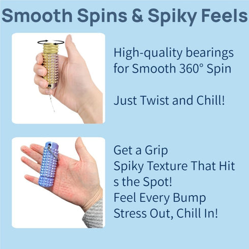 ZyCooom Stim Fidgets Tool for Anxiety Little Ouchies Pain Pocket Fidget Toys Adults Spiky Design for Stress Anxiety