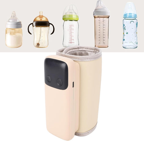 USB Charging Portable Bottle Warmer with Temperature Display - Ideal for Home and Travel