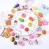 72 Pcs Assorted Food Pencil Erasers Toy Set, Cake Dessert Fruit Puzzle Toys for Kids Reward Party Favors