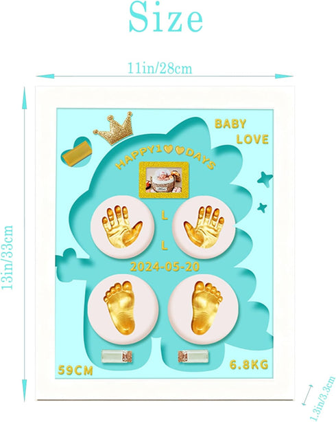 Moms(11x13 Inch MCstars Keepsakes Baby Handprint Ornament Making Kit, Newborn Photo & Lanugo Storage Personalized Gift