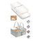 KeaBabies 2-Pack Changing Pad Covers for Girl, Boy and Baby Diaper Caddy Organizer