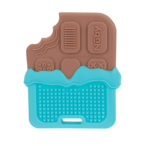 Nuby All Silicone Chocolate Bar Teether - Suitable for 3+ Months