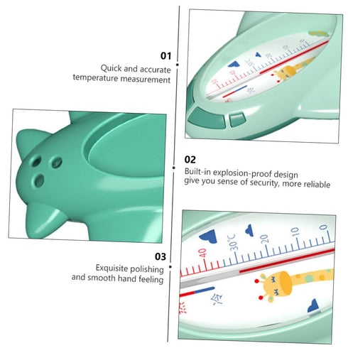 Floating Cartoon Airplane Bath Thermometer - Safe Water Temperature Measurement for Babies