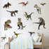 Kiddale 3D Watercolour Dinosaur Kids Wall Stickers, Peel and Stick Removable Wall Decals for Nursery Bedroom