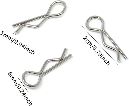Honbay 100PCS 1/16 Metal Car Truck Buggy Shell Body Clips Pins for RC Vehicles