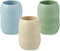 PandaEar 3 Pack Tiny Silicone Drinking Training Cups for Baby and Toddler (Blue/Green/Tan)