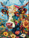 Newsight Paint by Numbers for Adults & Kids, DIY Acrylic Painting Gift Kits - Color Cow, 20" Wx16" L