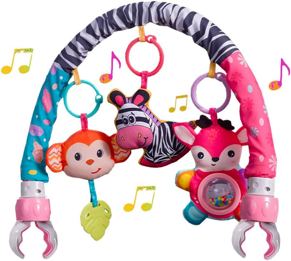 BATOHO Crib Mobile for Girls, Baby Arch Mobile for Bassinet with Universal Clamps,