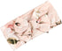 Galabloomer Newborn Receiving Blanket Headband Set, Flower Print Baby Swaddle Receiving Blankets