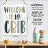 QVUXZ 7.87x10.23 inches, Wood Decorative Sign, Welcome to My Crib, Nursery Kids Son Room Playroom Decor, Size Gift
