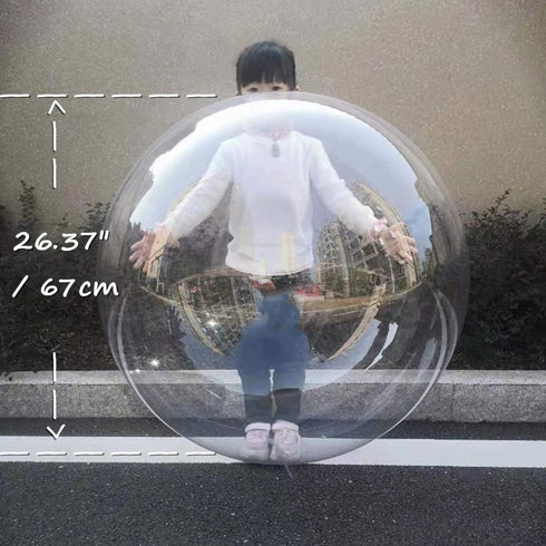 Clear Balloons Large, 10 Pcs Wide Neck Pre-Stretched Big Giant Transparent Bubble Balloons for Stuffing