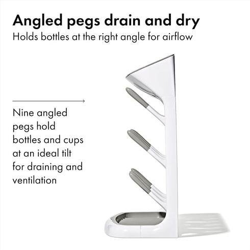 Compact OXO Tot Drying Rack for Baby Bottles