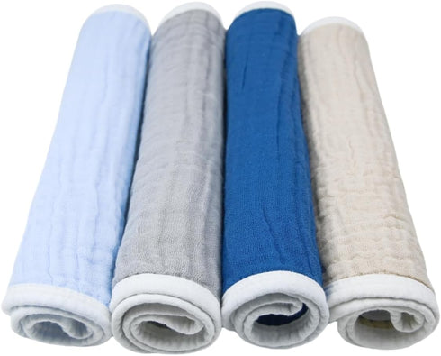 Pack 4 6 20 10 Inches 100% (4 4 Pack) Synrroe Burp Cloths Large, Muslin Burp Cloths for Baby Girls and Boys, of Extra