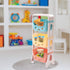 YIYIBYUS 3-Tier Kids Toy Box Storage Organizer Utility Rolling Cart with Universal Wheels, Cute Smiley Design, Doll