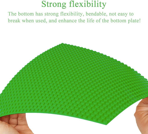 6 Pack Classic Baseplates Building Base Plates for Building Bricks, 10" x 10", 100% Compatible with Major Brands
