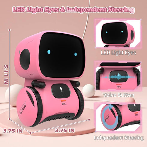 3-5, KaeKid Robots for Girls Interactive Smart Robotic with Touch Sensor, Voice Control, Speech Recognition, Singing