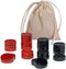 WE Games Checkers Pieces Only - 24 Red and Black Wooden Game Pieces with Drawstring Storage Bag, 1.5 Inch Diameter