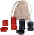 WE Games Checkers Pieces Only - 24 Red and Black Wooden Game Pieces with Drawstring Storage Bag, 1.5 Inch Diameter