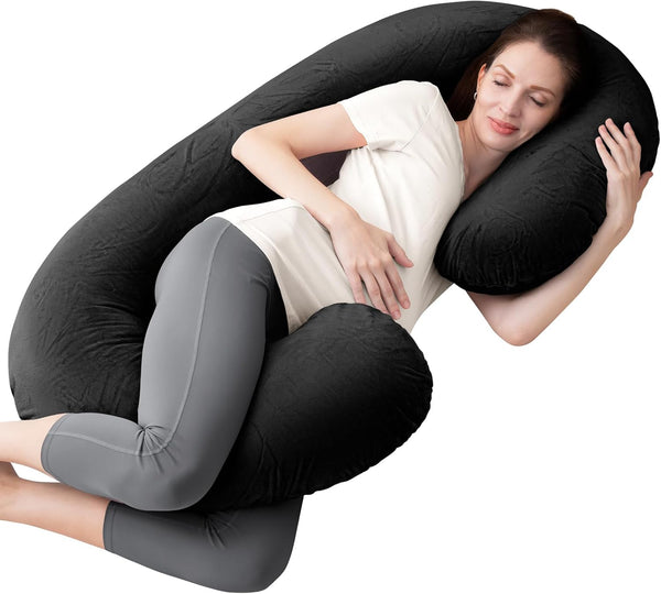 1 MIDDLE ONE Pregnancy Pillow, C Shaped Full Body Pregnant Women Sleeping