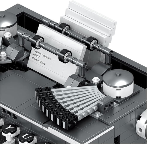 Uvini Adult Building Set, Classic Retro Typewriters, 1136 pcs Construction Brick Set