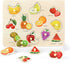 GRINNNIE Wooden Peg Puzzle, 4 PCS Montessori Learning Puzzles for Toddlers 2-4 Years, Numbers, Letters, Animals Gifts