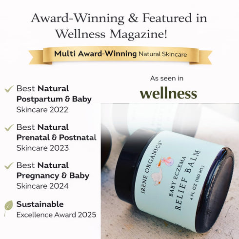 Irene Organics Baby Eczema Relief Balm, Healing Ointment Baby Moisturizing Cream for Eczema, Dry, Itchy Skin. Award