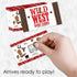 Big Dot of Happiness Western Hoedown - Wild West Cowboy Party Game Scratch Off Dare Cards - 22 Count