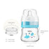 0+ 2.7oz (Pack 4)) YOHKOH Glass Baby Bottles with Slow Flow Nipple, Newborn Anti-Colic Baby Bottles for Months, Wide