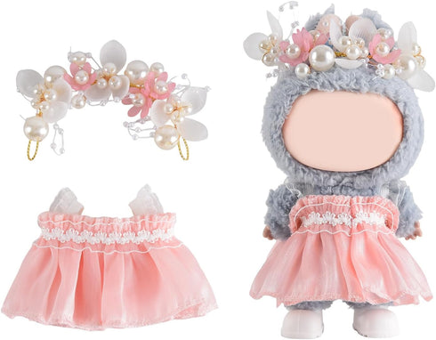 GDLSYLGHY Elegant Doll Clothing for Labubu Accessories, Premium Doll Outfits for 4-7In Dolls,