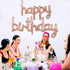 Happy Birthday Balloons Banner - 16 Inch Mylar Foil Letters for Kids and Adults, Reusable Ecofriendly Material
