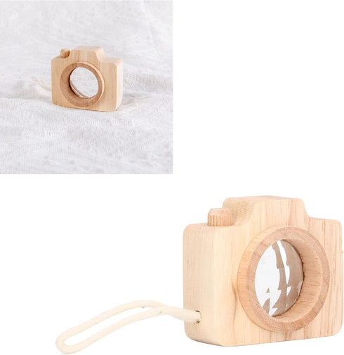 Prism Lens Toy, Unique Bee Eye Effect Camera, Cute Portable Interesting Children Toy (Wood Color)