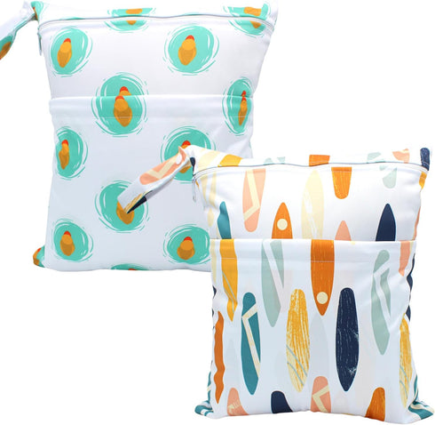 YULUONAPS Wet Dry Bag Waterproof Reusable Wet Bag for Swimsuit, Travel, Bathing, Beach,