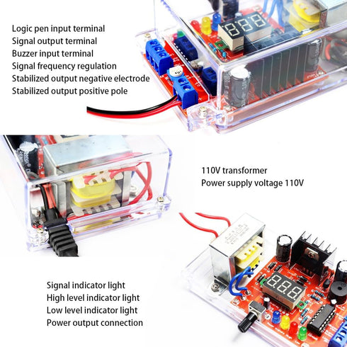 DIY Electronic Kits lm317 Power Supply Voltage Regulator, 110V to DC1.25-12V Soldering Project Kit for Adults