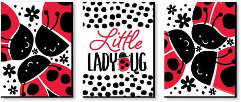 Big Dot of Happiness Happy Little Ladybug - Baby Girl Nursery Wall