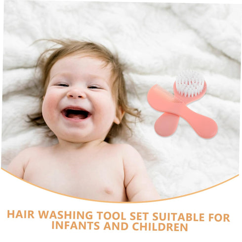 Set Brush and Comb Gentle Hair Care Tools for Newborns Soft Bristles for Delicate Scalp Cute Essential Grooming Kit