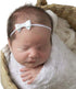 Newborn Baby Lace Wrap Blanket and 2 pcs Beads Headband - Baby Photography Props (T1), White