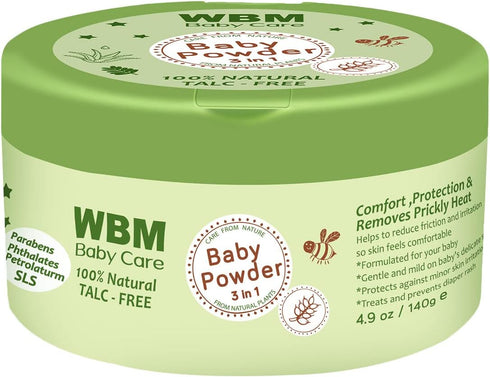 Care 3 in 1 Baby Powder - Skin Repairing, Nourishing & Dry, Natural Dusting Powder, 4.9 Oz
