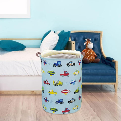 Kids Laundry Basket, Baby Dirty Clothes Hamper, Boys Toy Storage Bin, Nursery Hamper for Bedroom, Gift Baskets (Car)