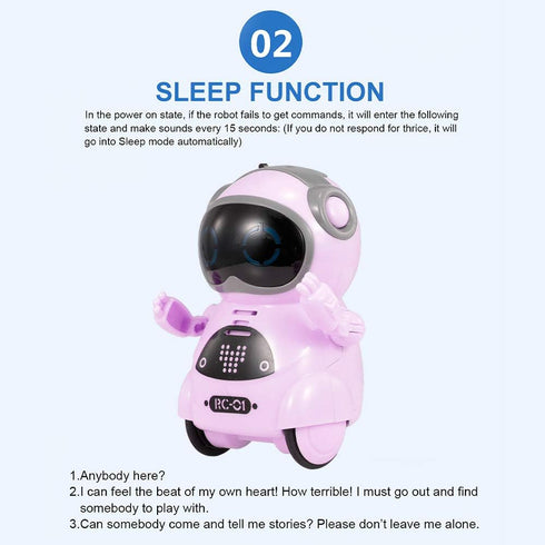GoolRC 939A Pocket Robot, Talking Interactive Mini Robot with Voice Recognition, Singing & Dancing
