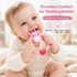 3 SHARE&CARE BPA Free Silicone Giraffe Baby Teether Toy with Storage Case, for Months Above Infant Sore Gums Pain